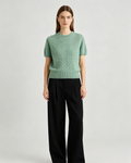 Cable‑Knit Cashmere Tee