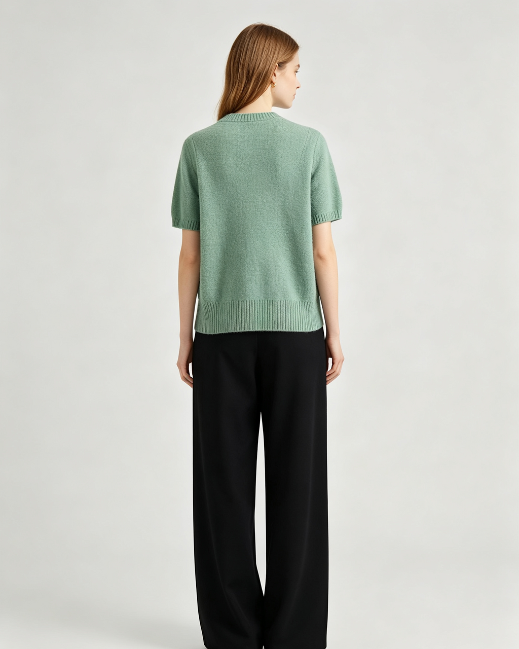 Cable‑Knit Cashmere Tee