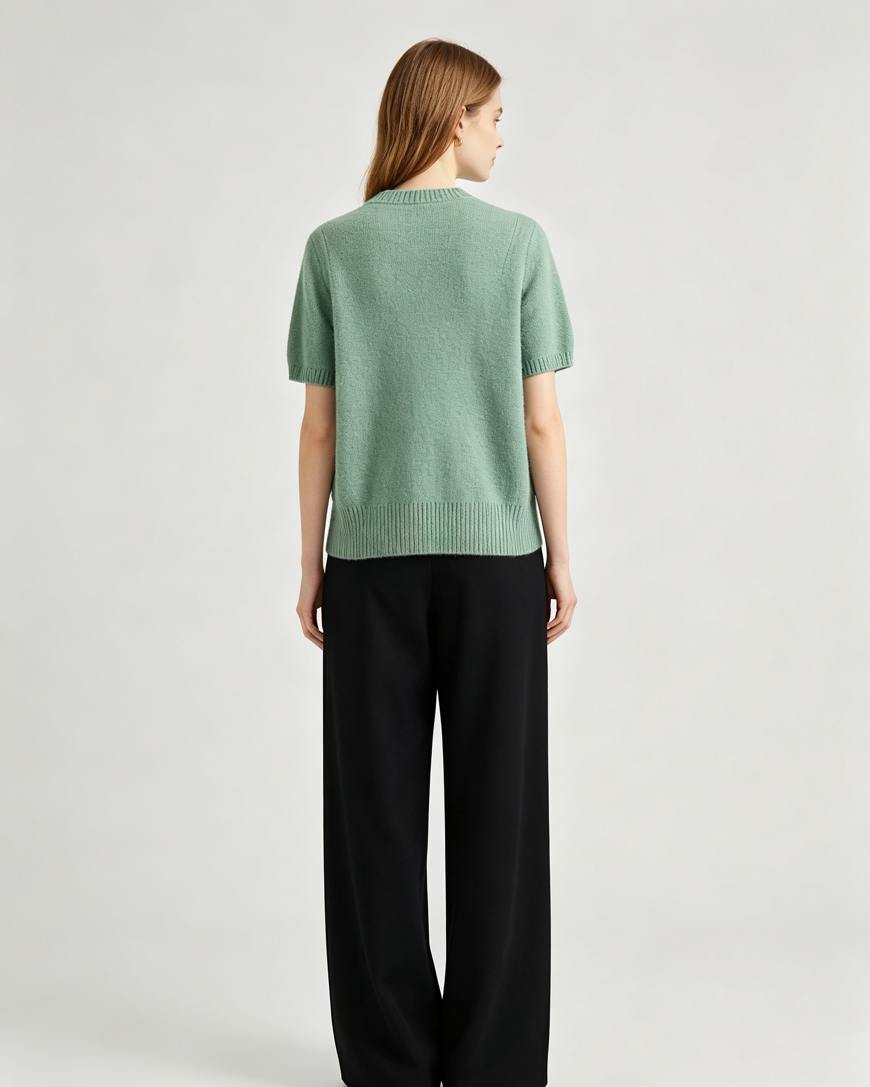 Cable‑Knit Cashmere Tee