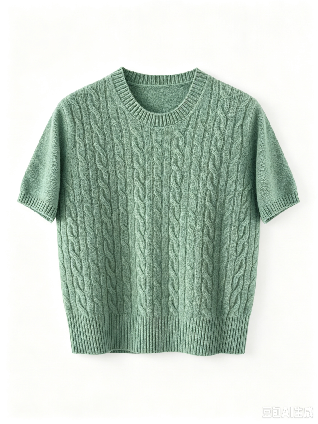 Cable‑Knit Cashmere Tee
