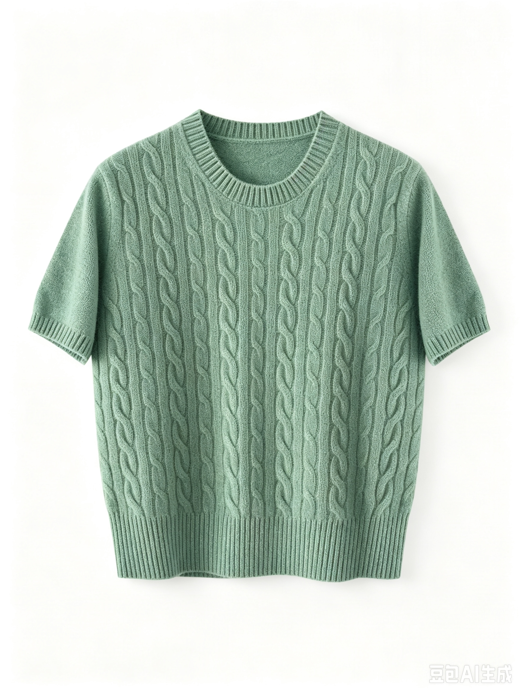 Cable‑Knit Cashmere Tee