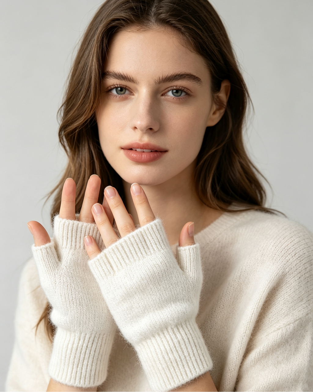 Pure Cashmere Fingerless Gloves