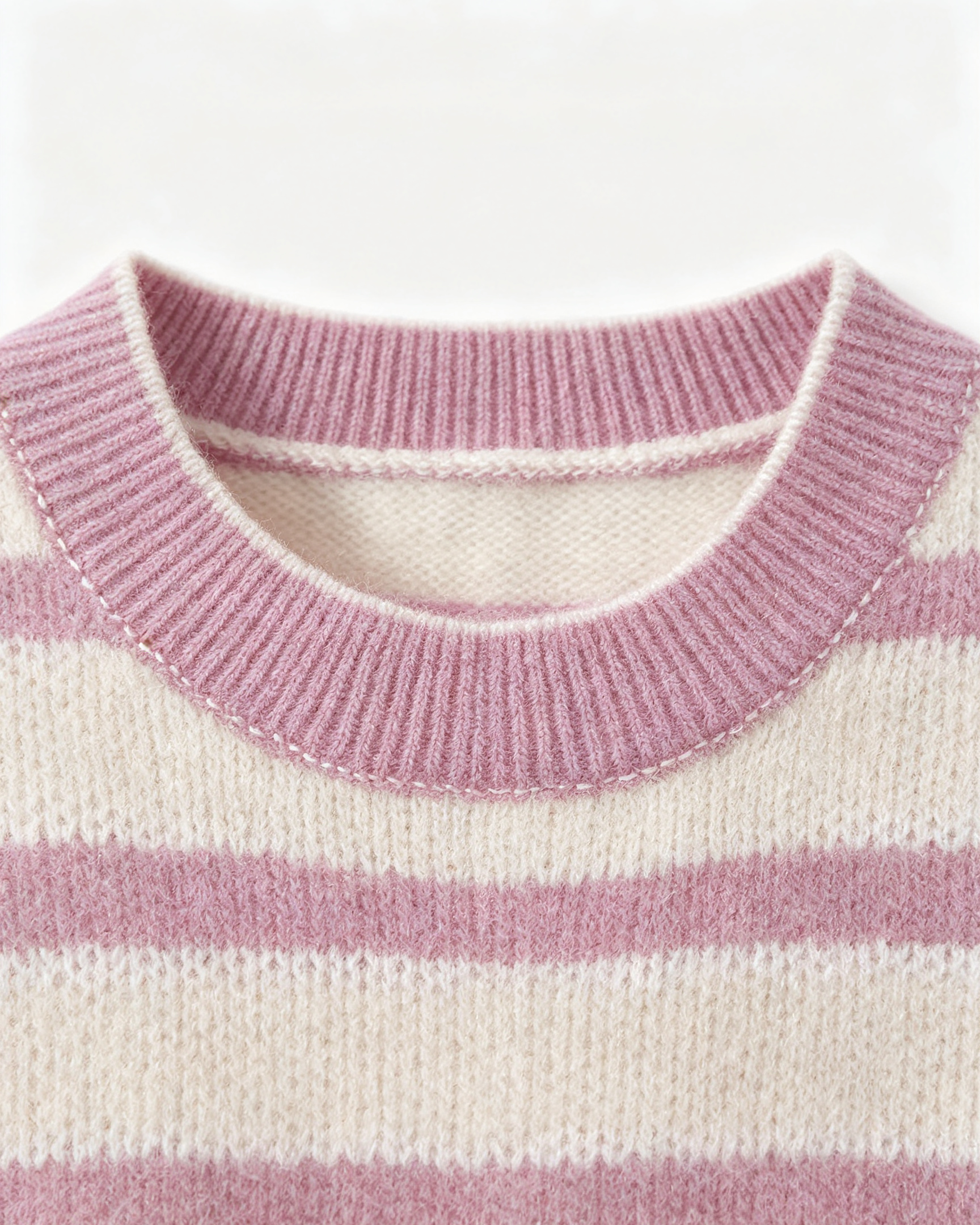 Striped Cashmere Short‑Sleeve Top