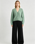 Cable‑Knit Cashmere Cardigan