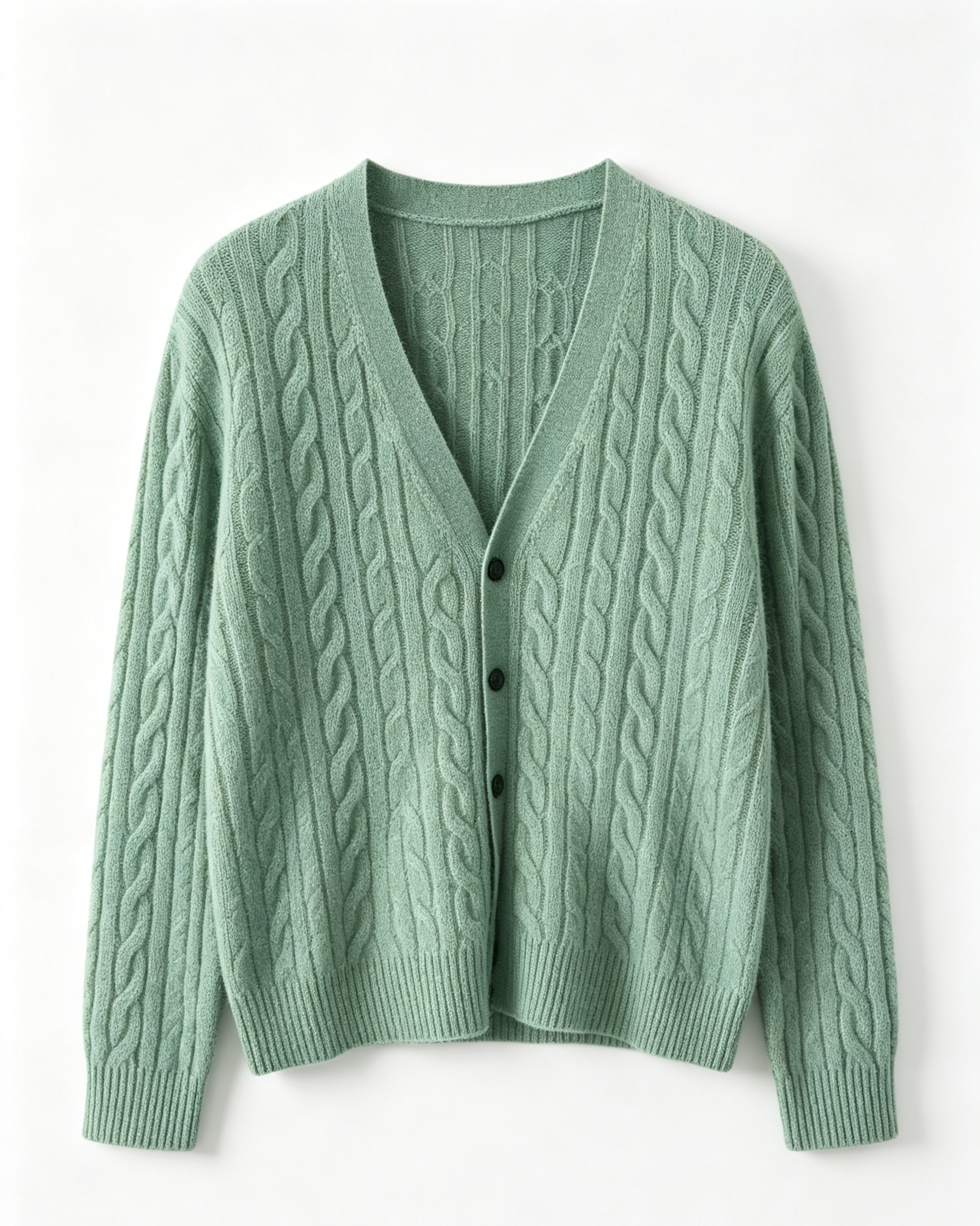Cable‑Knit Cashmere Cardigan