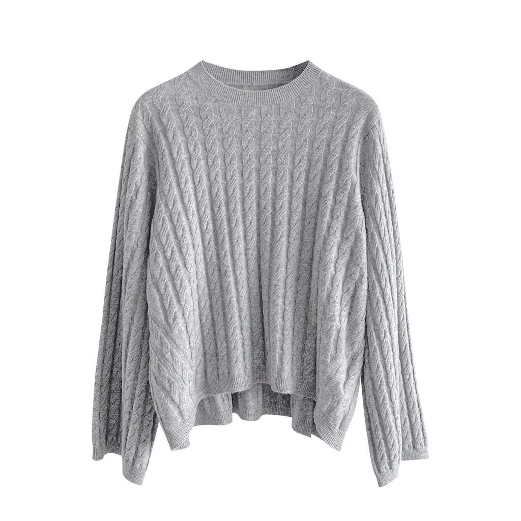 Cable‑Knit Cashmere Sweater