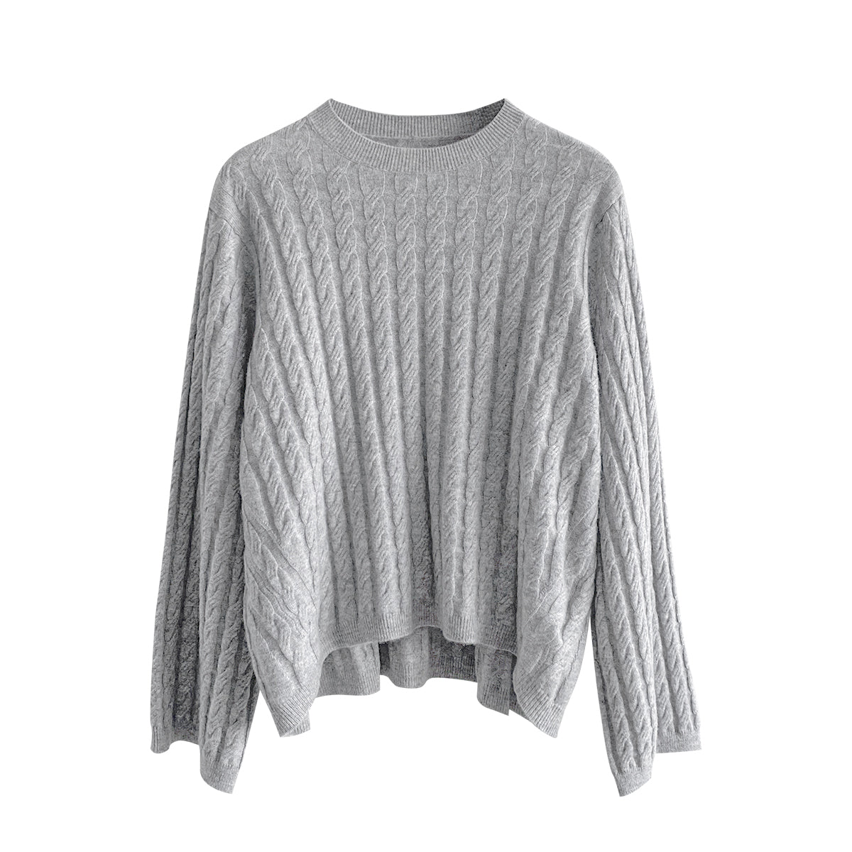 Cable‑Knit Cashmere Sweater