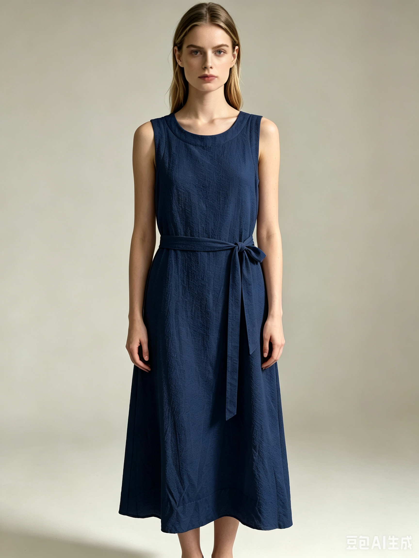 Cotton Bubble Sleeveless Dress