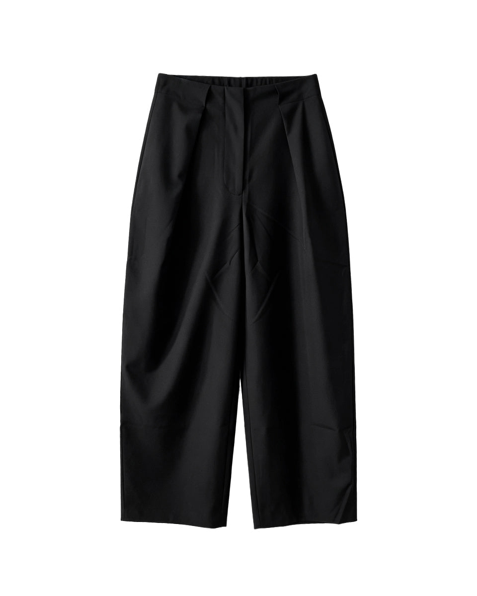 Black Wool‑Blend Trousers