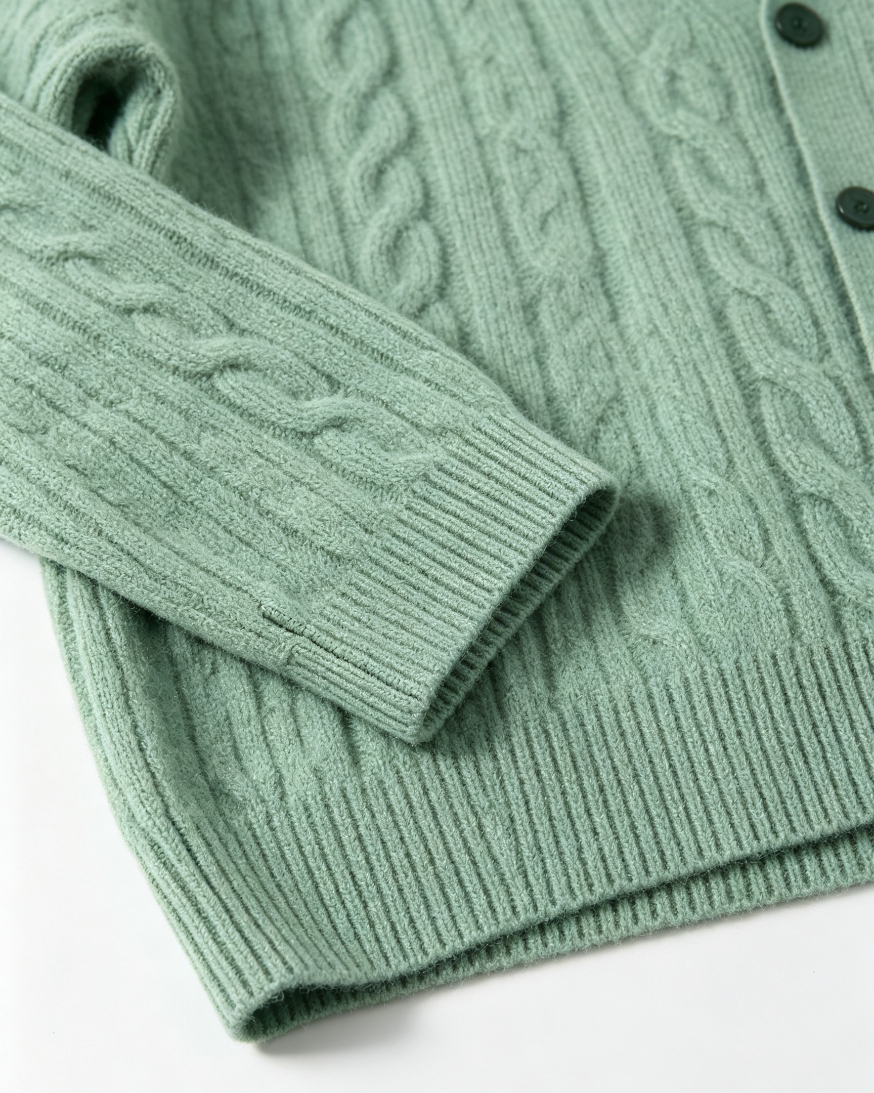 Cable‑Knit Cashmere Cardigan
