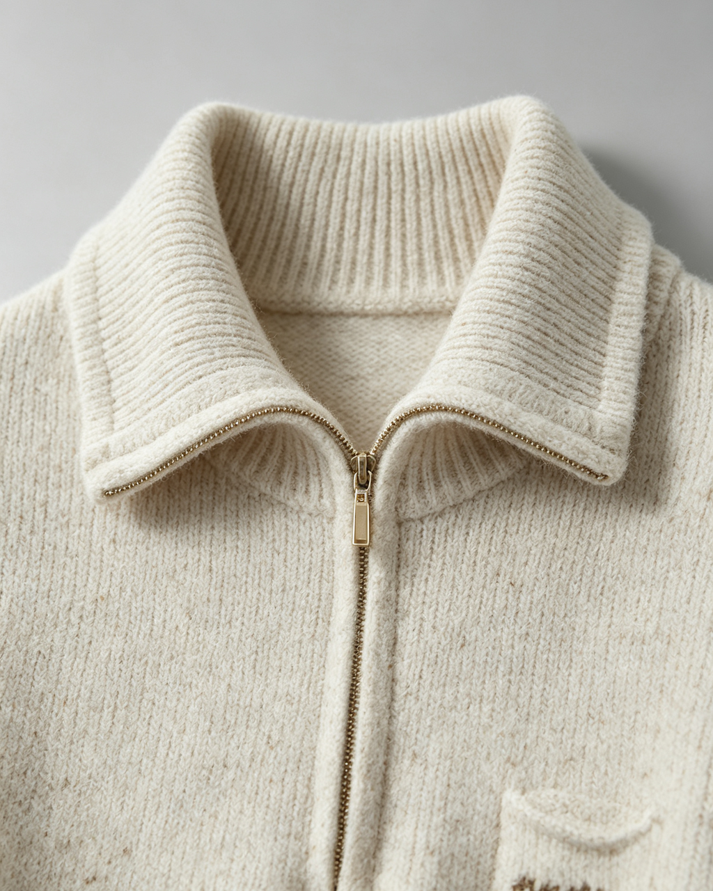 Half‑Zip Speckled Cashmere Sweater