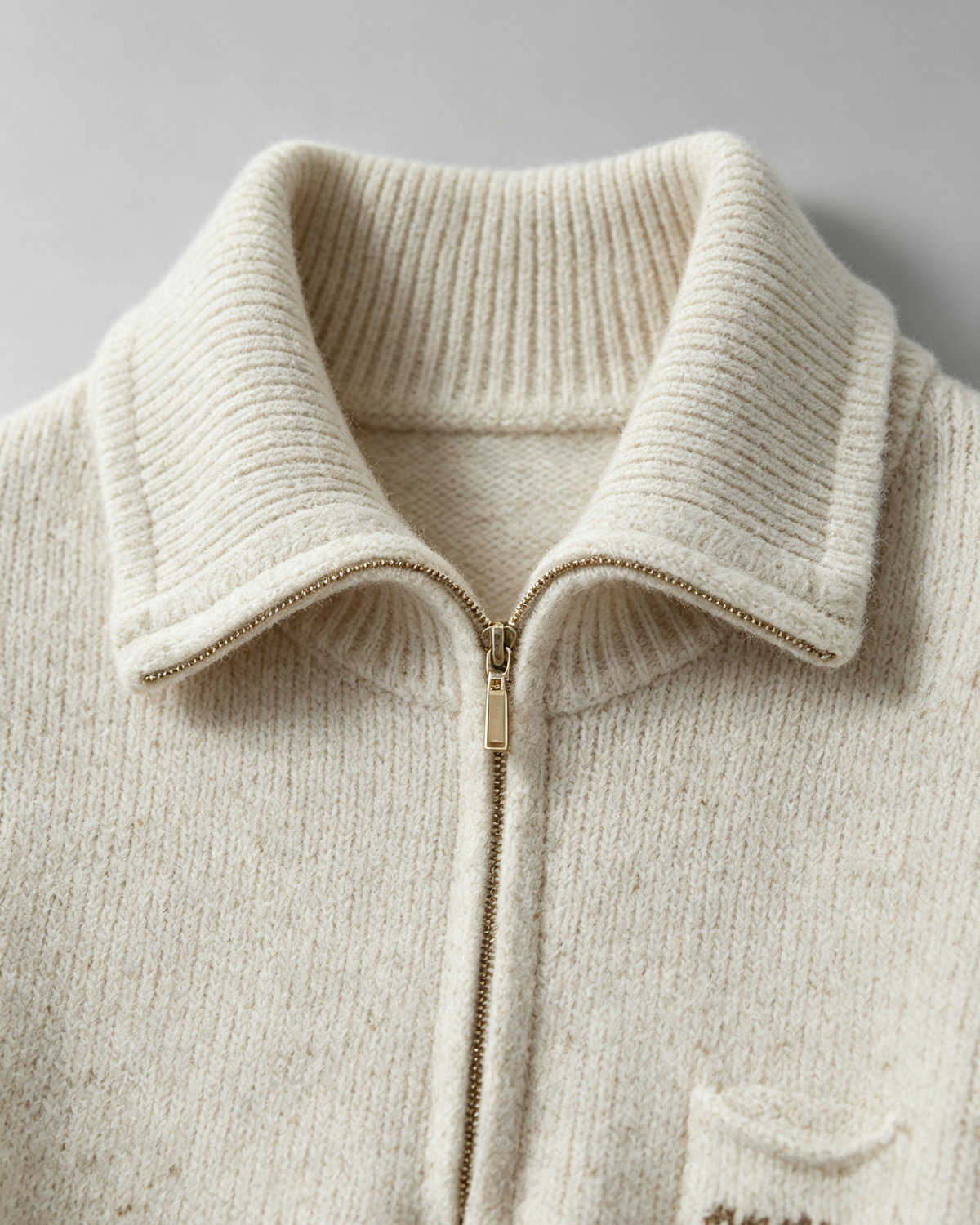 Half‑Zip Speckled Cashmere Sweater