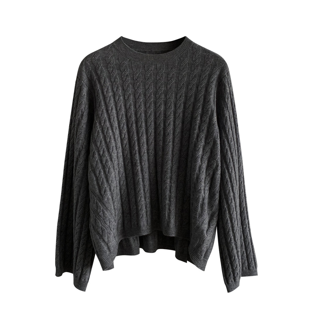 Cable‑Knit Cashmere Sweater