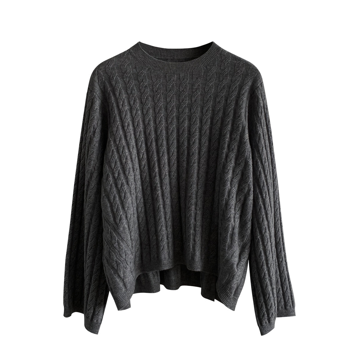 Cable‑Knit Cashmere Sweater