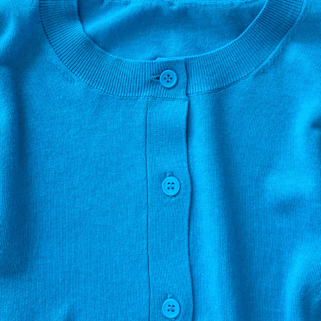 Round‑Neck Knit Cardigan