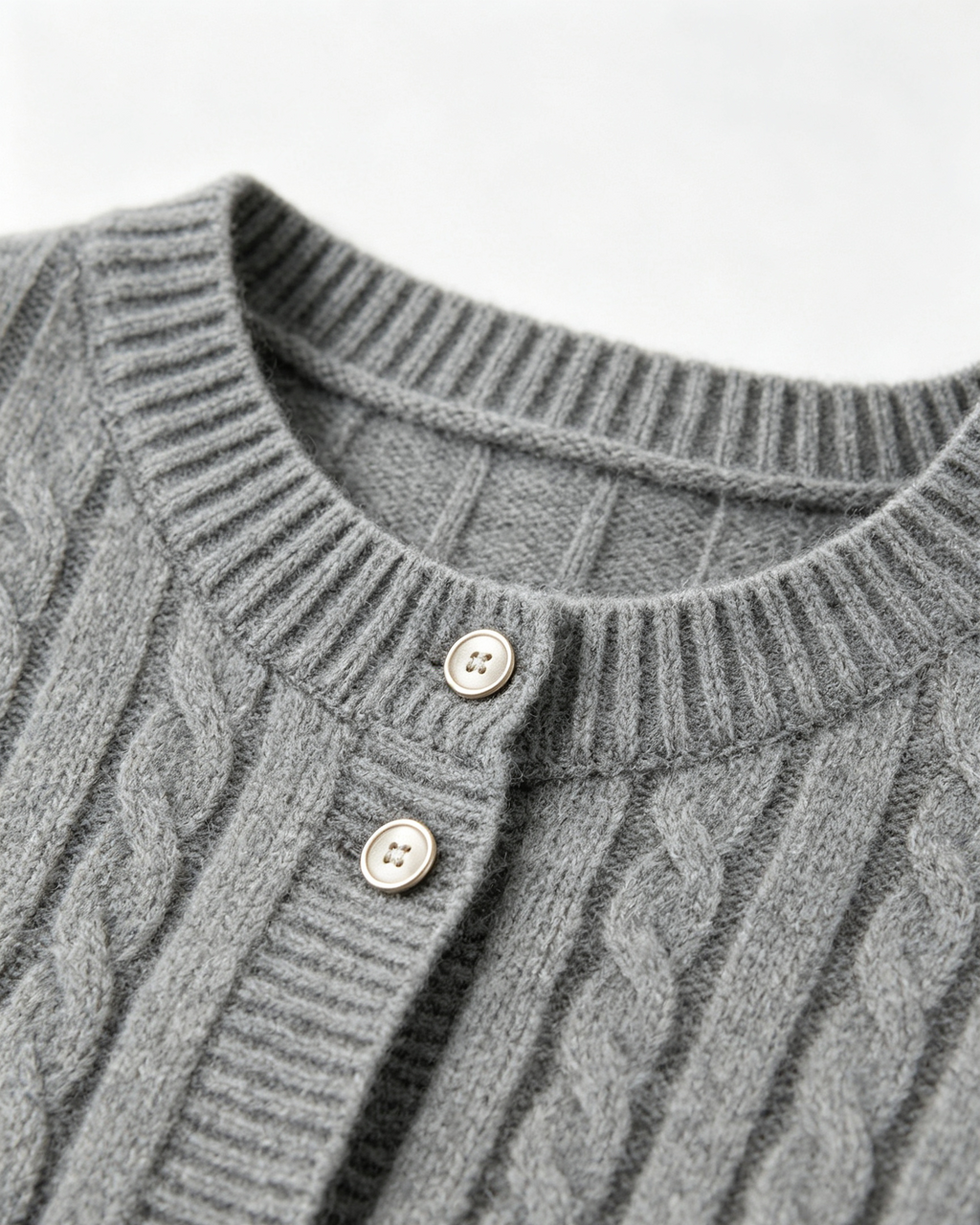 Cable‑Knit Cashmere Cardigan
