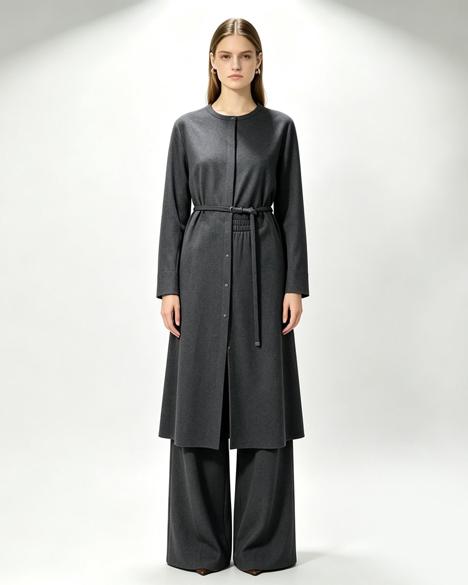 Wool‑Blend Two‑Piece Set