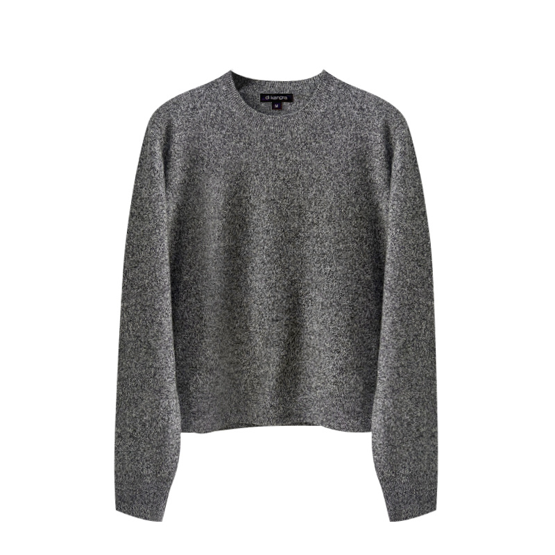 Cropped Cashmere Crew Sweater