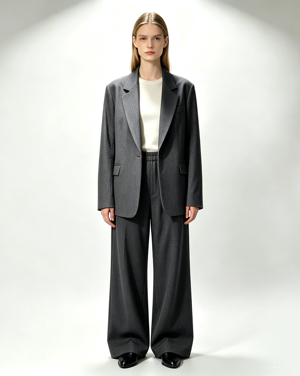 Wool‑Blend Two‑Piece Set