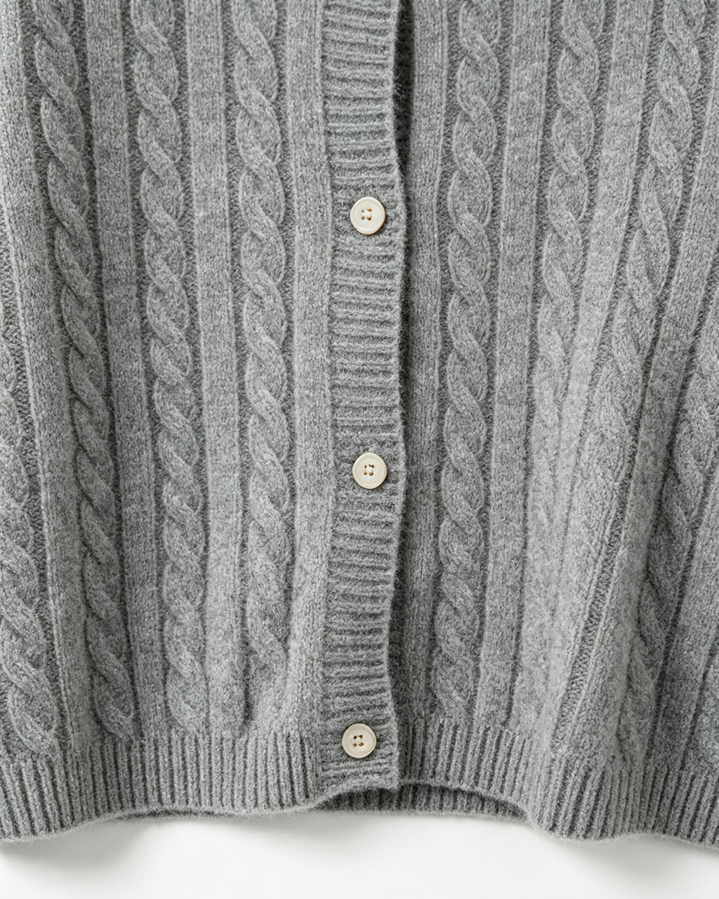 Cable‑Knit Cashmere Cardigan