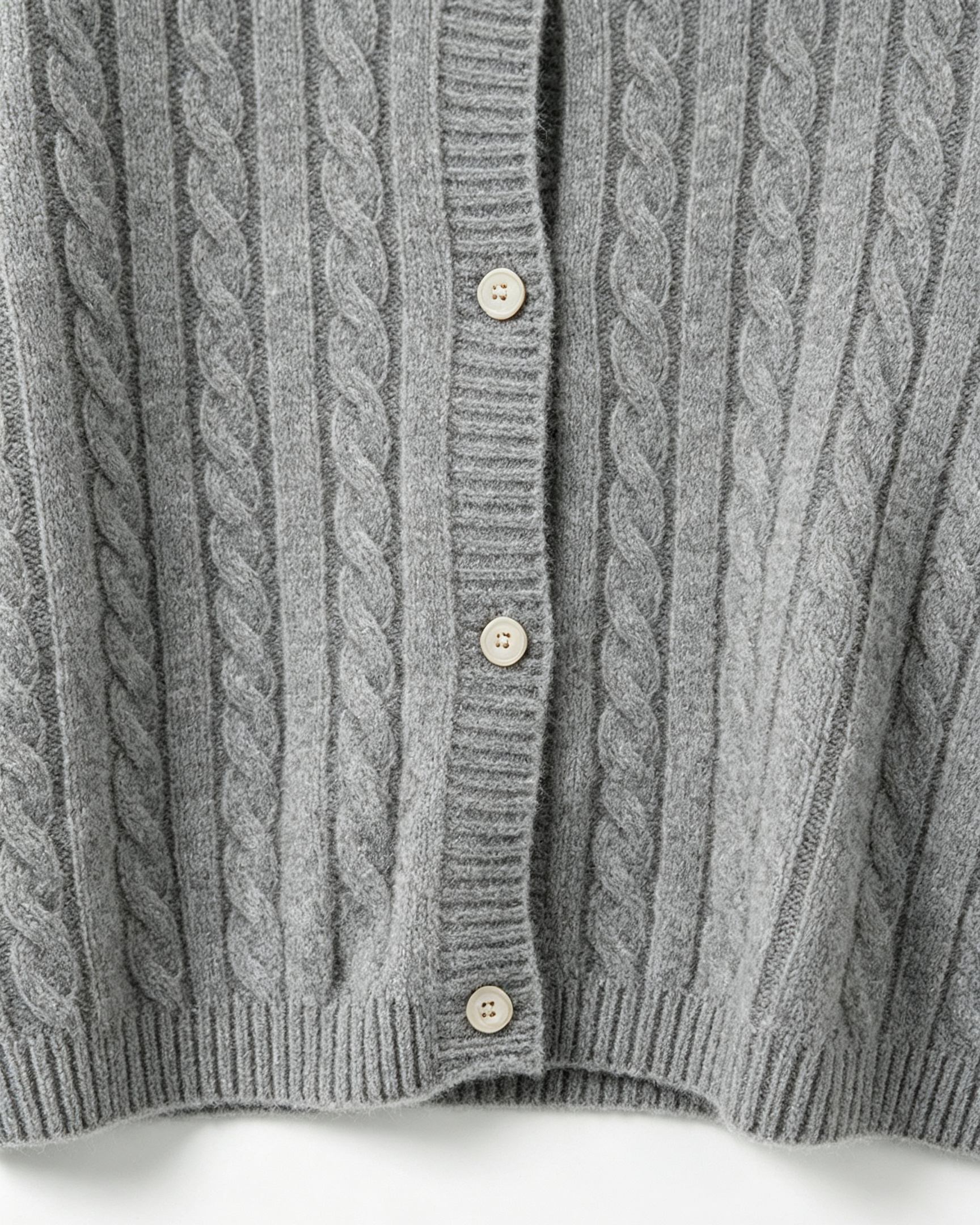 Cable‑Knit Cashmere Cardigan