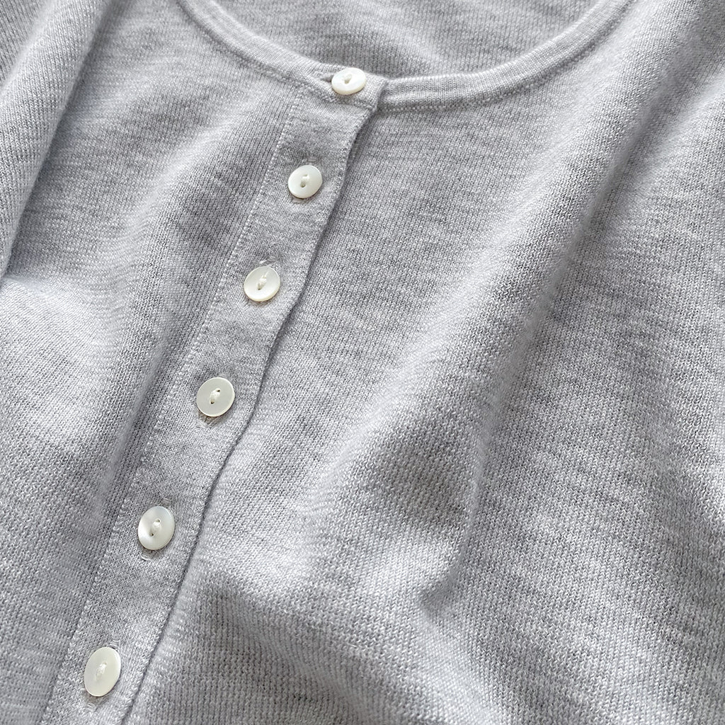 Pure Cashmere Crew Cardigan