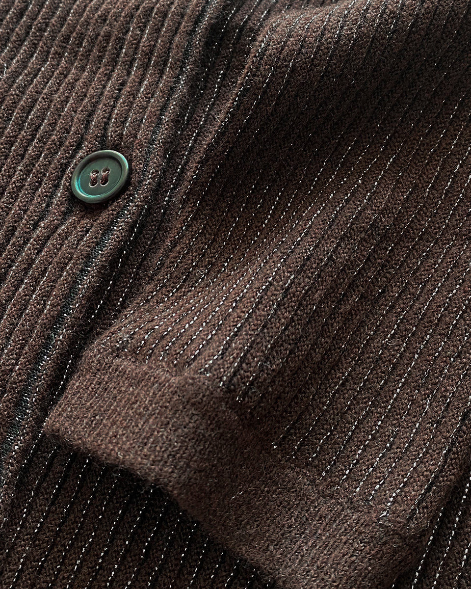 Polo Rib Knit Cardigan