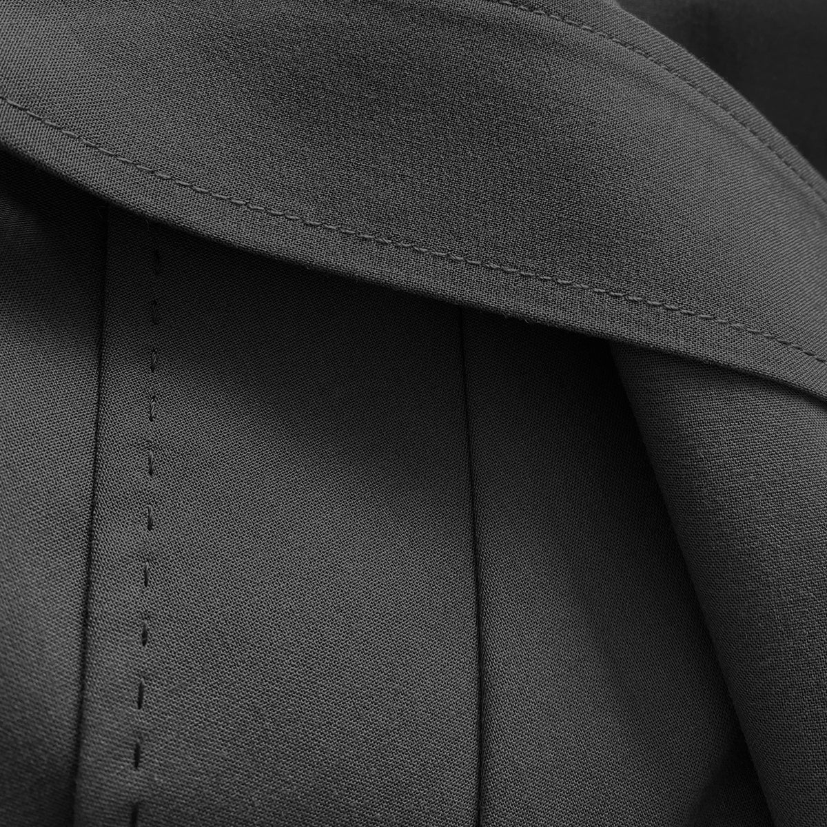 Wool Silk Belted Trench Coat