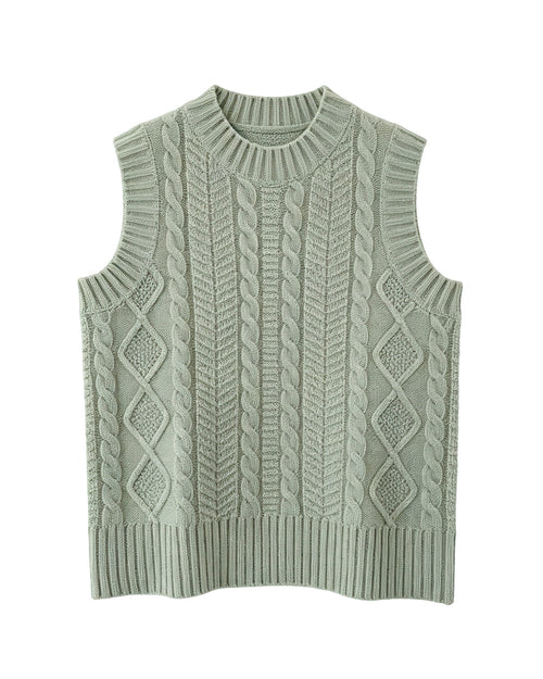 Cable Knit Sweater Vest