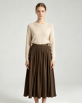 Elegant Pleated Midi Skirt