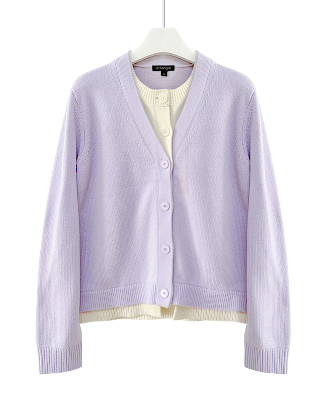 Layered Knit Cardigan